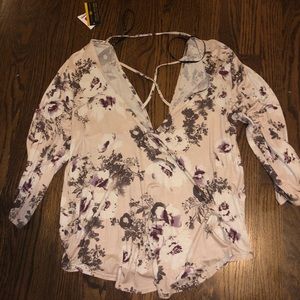Buckle Brand- Low cut floral blouse